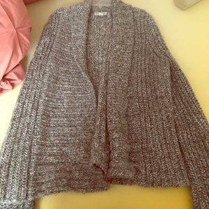 Knitted, grey cardigan